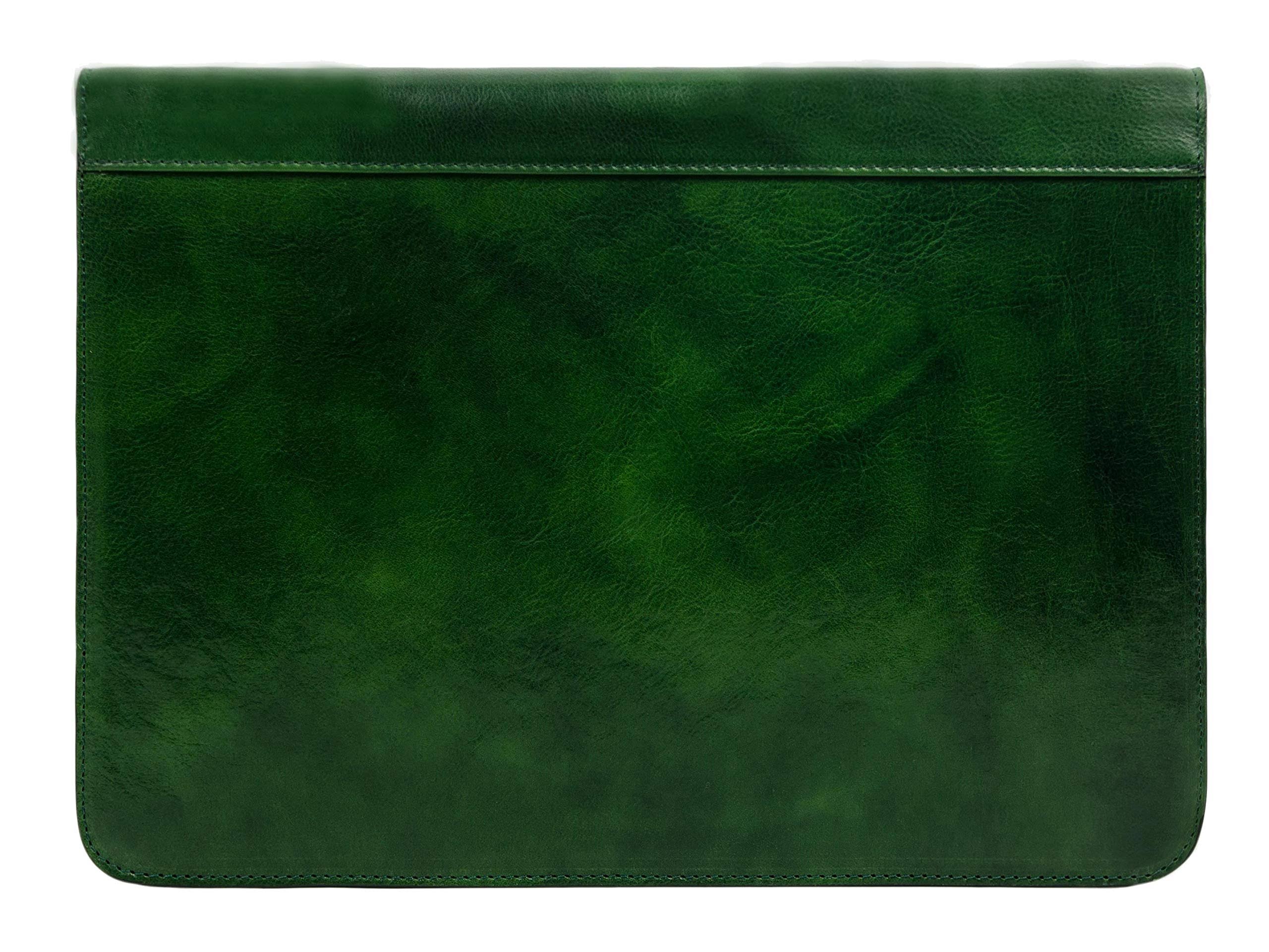 Green Leather Portfolio Document Folder B250