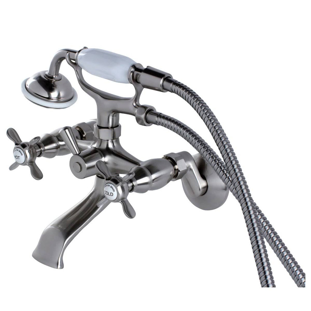 Brushed Brass Clawfoot Tub Faucet with Hand Shower W467458