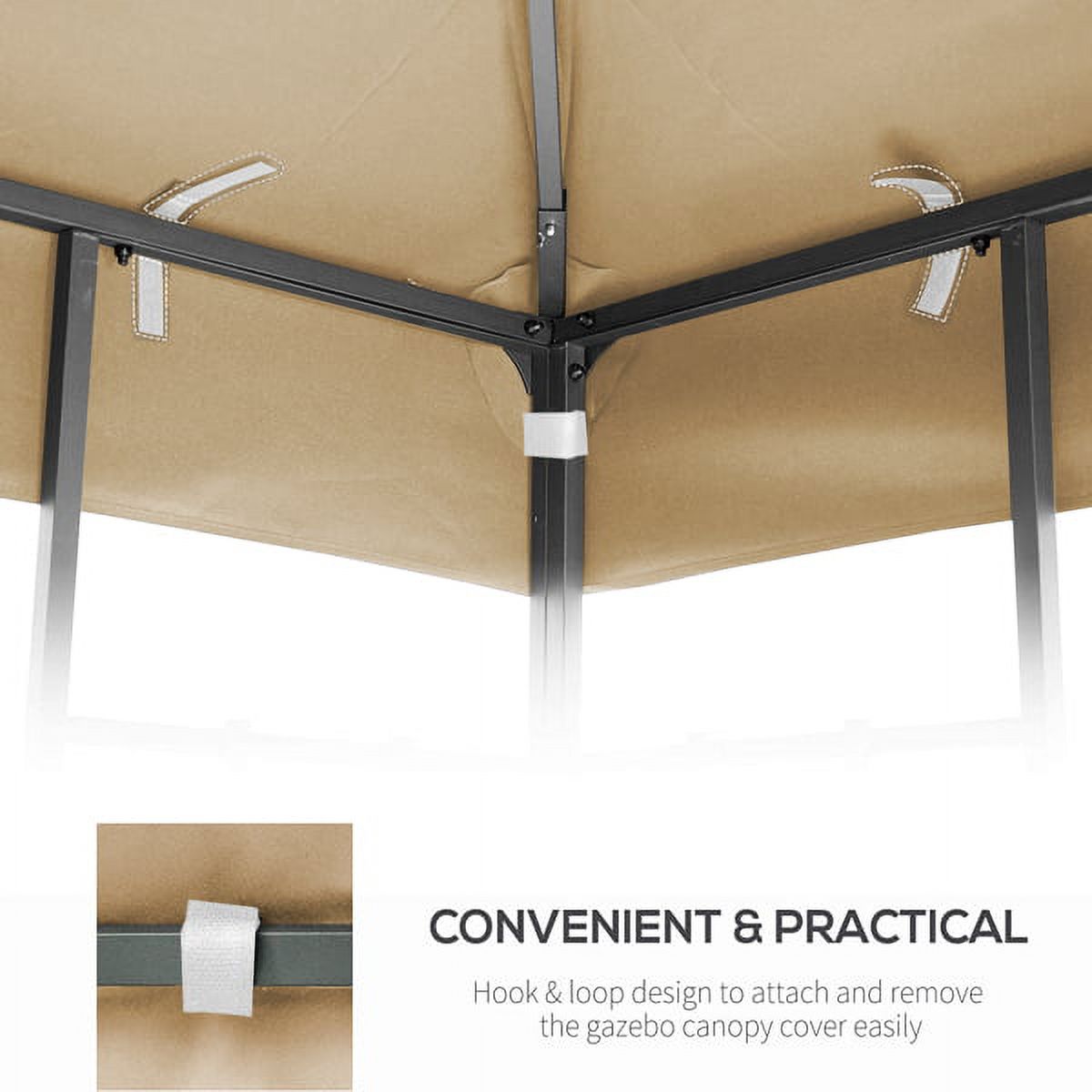 10 x 10 Ft Double Tiered Gazebo Replacement Top Cover U61087