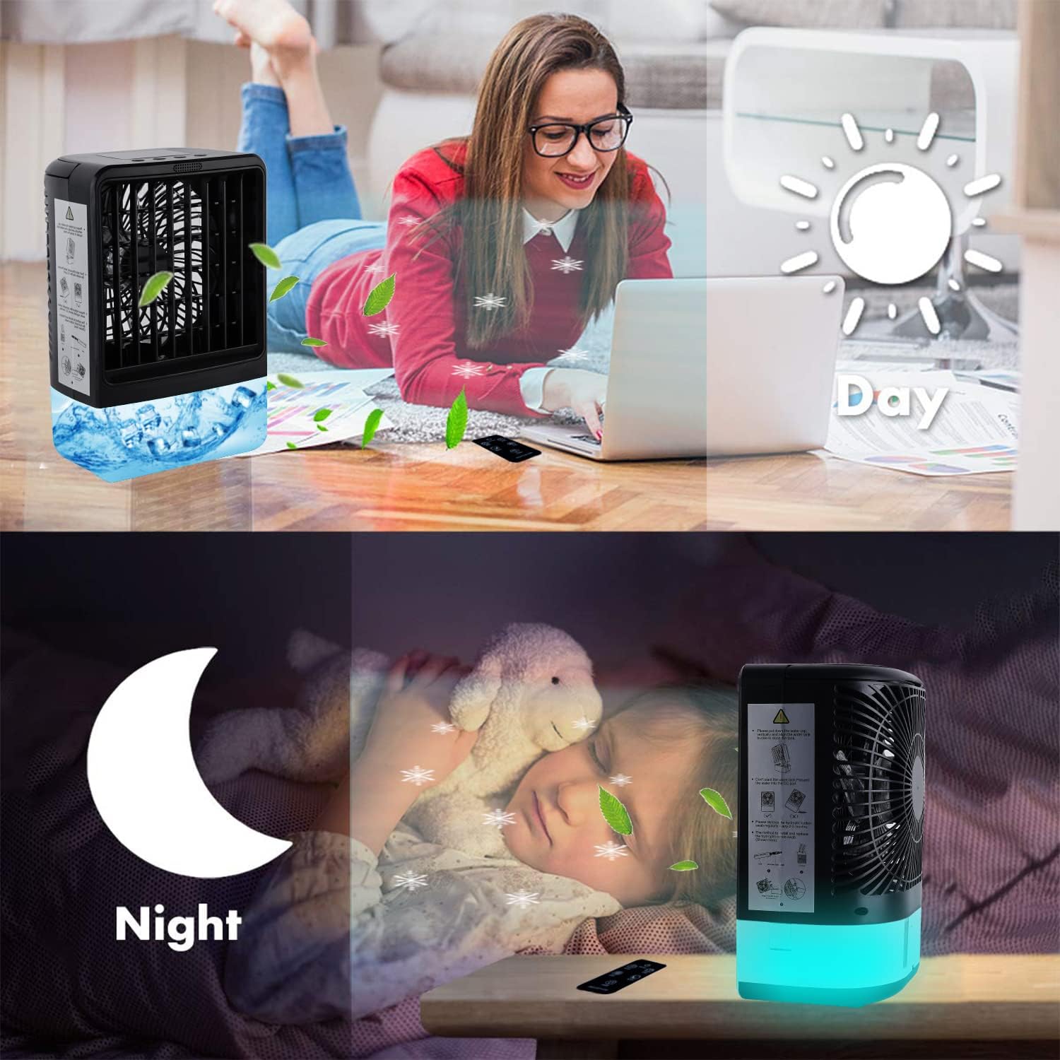 Portable Air Cooler Fan with 4000mAh Battery and Remote O5460