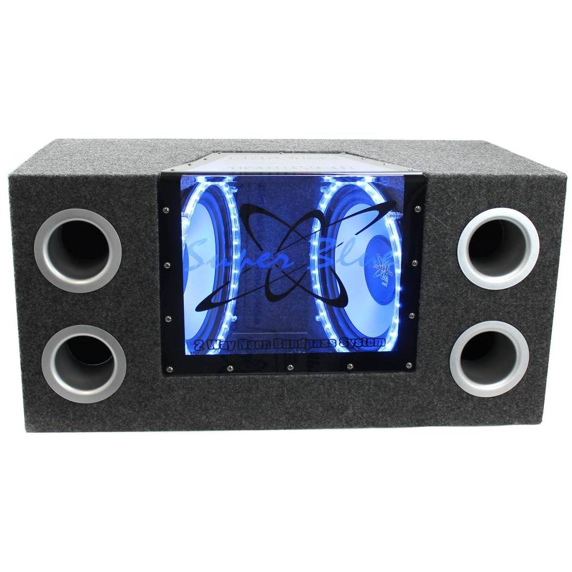 12x22 1200W Car Audio Subwoofer with Box and 1500W Mono Amp with Amp Kit W489810