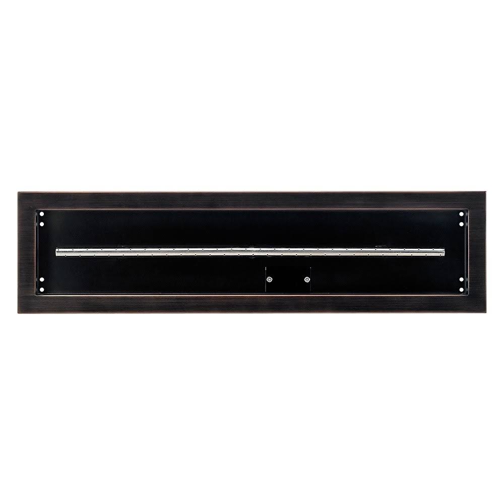 Oil Rubbed Bronze Trough Pan Natural Gas Fire Pit Kit T4185