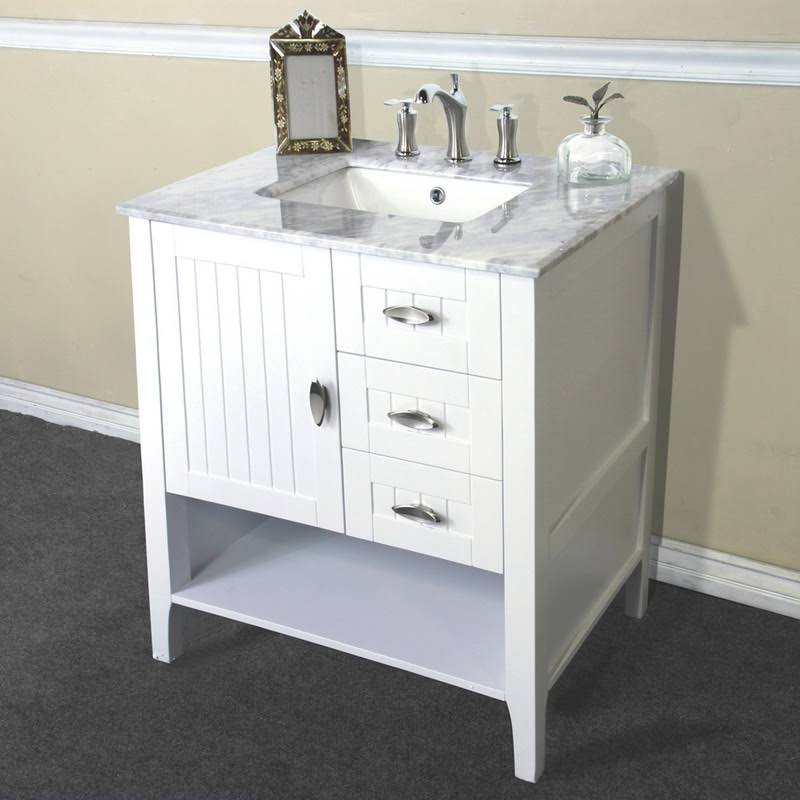 29 in. White Single Sink Vanity Cabinet Q483