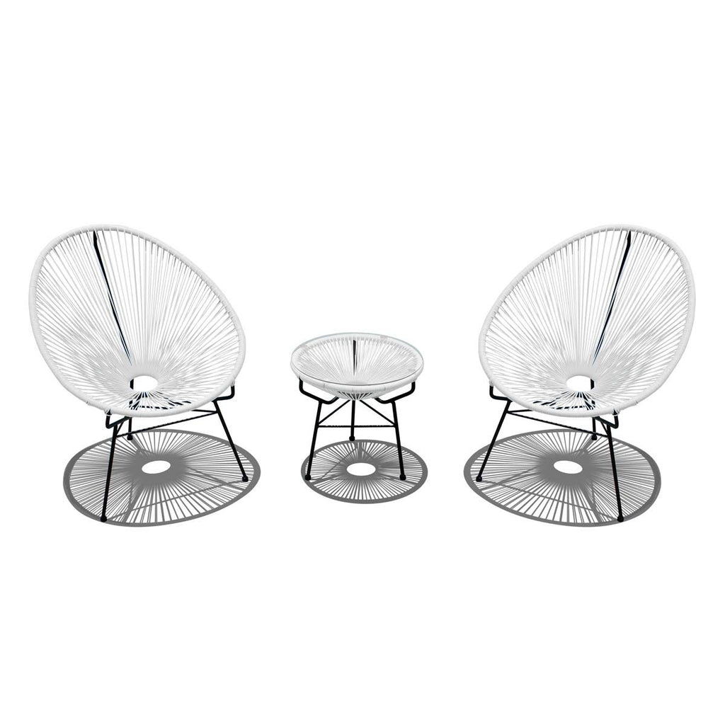 Jet Black 3-Piece Chat Set D315462