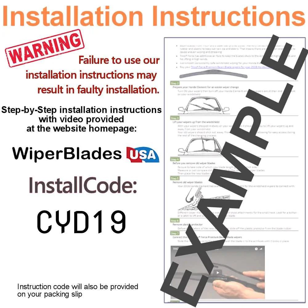 Beam Blade Wipers Set of 3 with Rear Wiper H163645