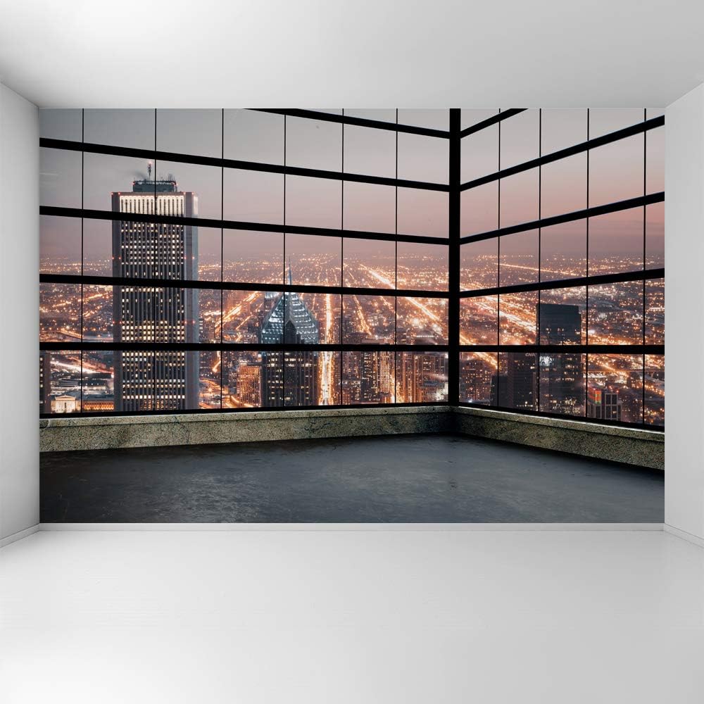 3D Cityscape Removable Wallpaper Wall Sticker 100x144 inches X651048