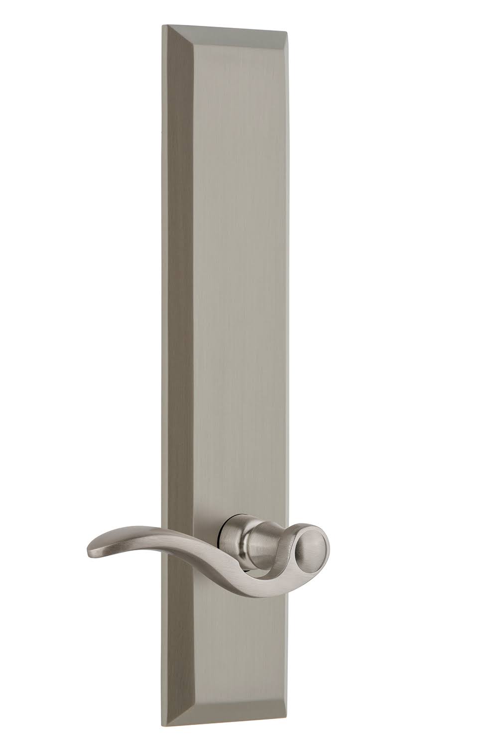 Satin Nickel Tall Plate Lever N136