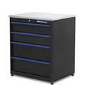 4-Drawer Base Cabinet with Stainless Steel Worktop X343