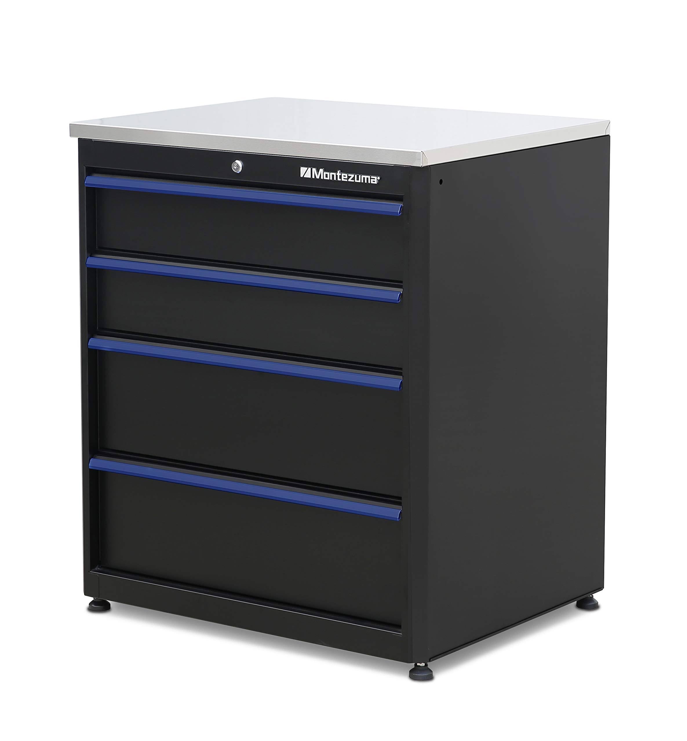 4-Drawer Base Cabinet with Stainless Steel Worktop X343