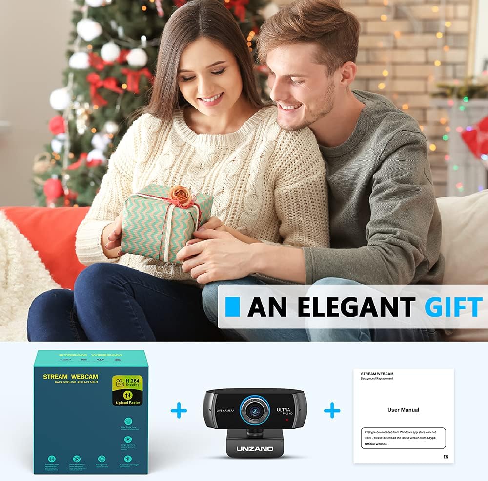 1080P Webcam with Microphone, USB Camera, Manual Focus, 100-degree FOV, Pack of 2 I623762