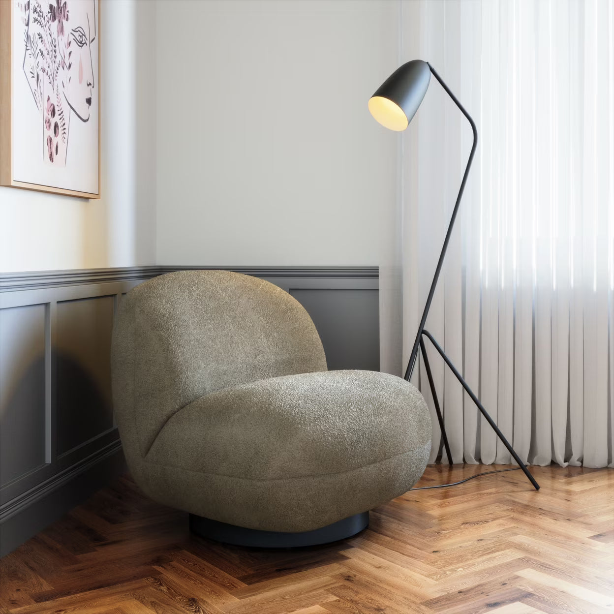 Olive Green Accent Chair D82352