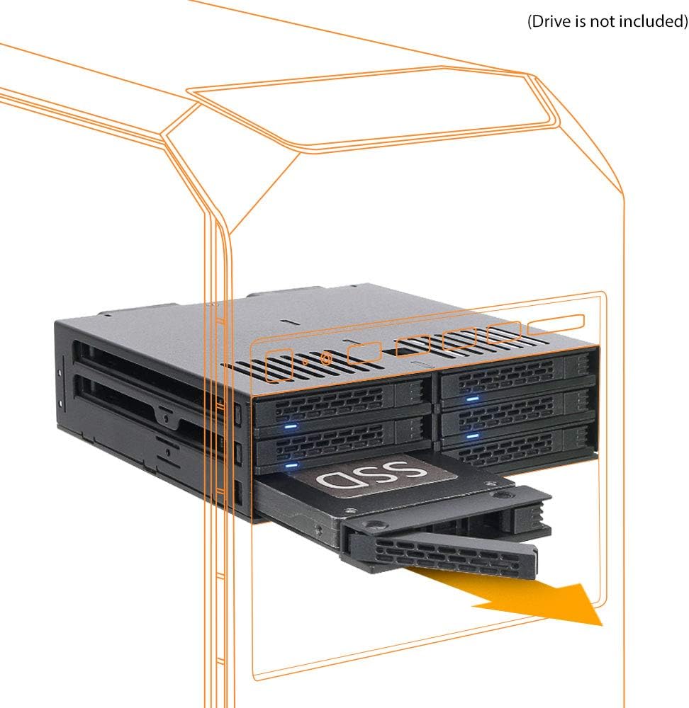 6 x 2.5" SATA HDD / SSD Hot Swap Cage for External 5.25" Bay X4190