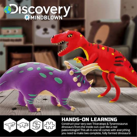 DIY Clay Triceratops & Tyrannosaurus Kit L1990