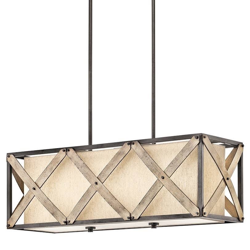 3 Light Linear Chandelier Anvil Iron G33851