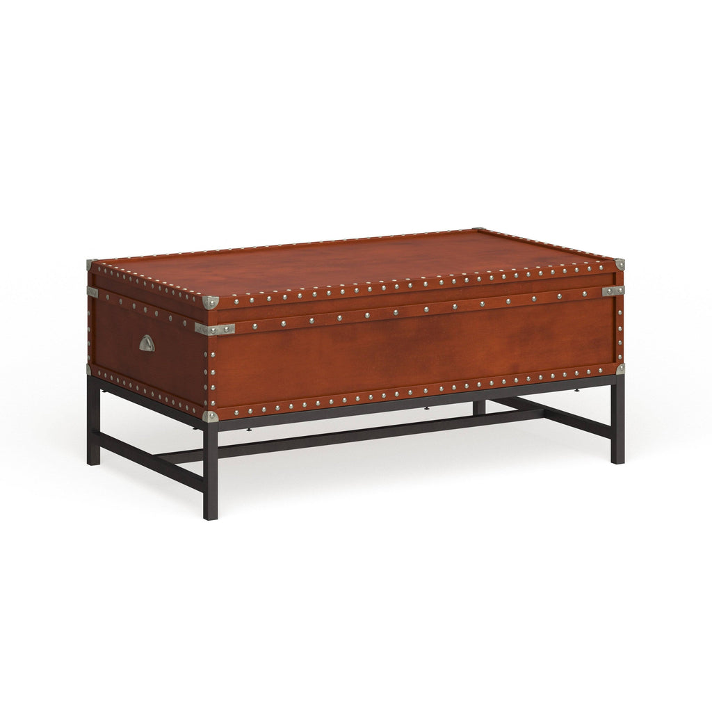 Industrial Cherry Solid Wood Coffee Table W634