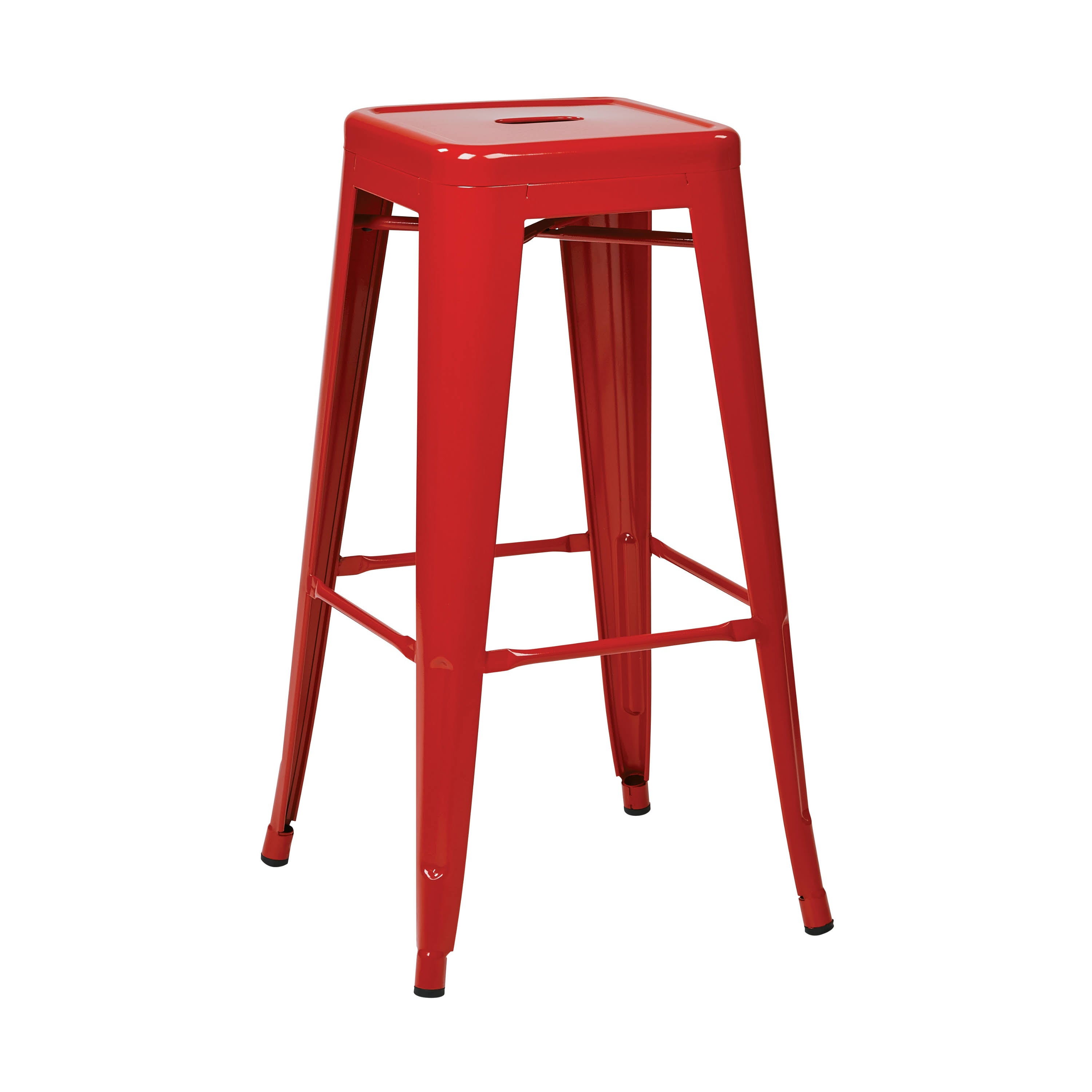 Green Steel Backless Barstool (4-Pack) E700