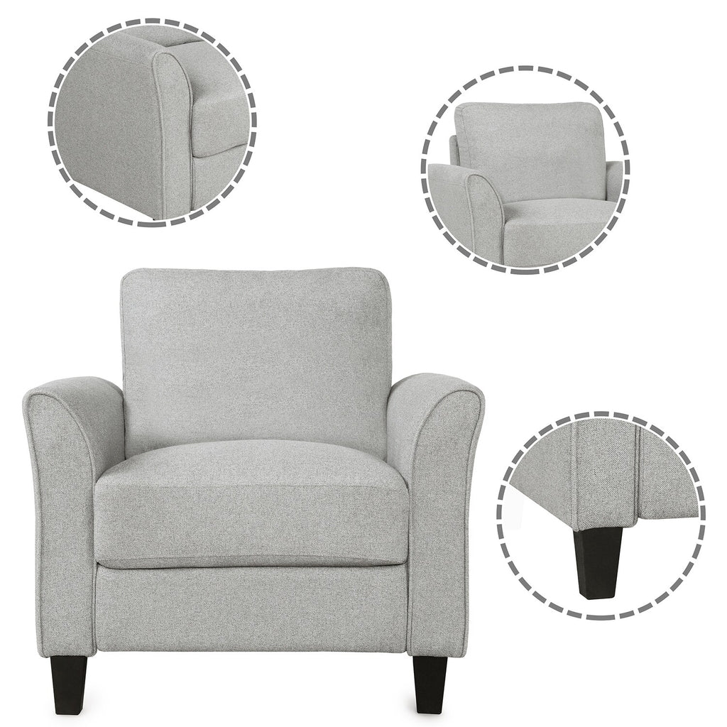Grey 2-Piece Sofa Set D759