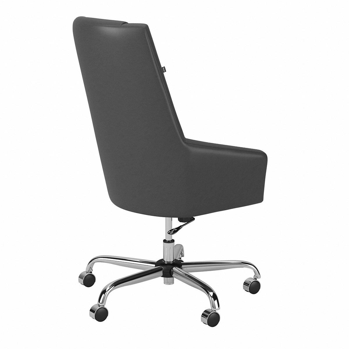 Light Gray Leather High Back Box Chair M964236