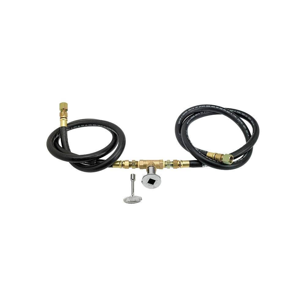 Oil Rubbed Bronze Trough Pan Natural Gas Fire Pit Kit T4185