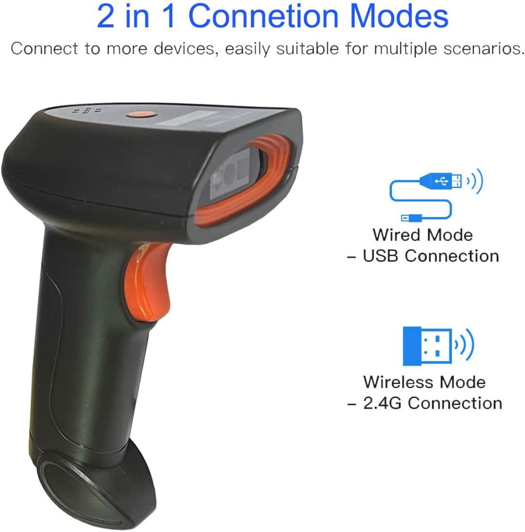 Wireless 1D 2D QR Code Scanner, Pack of 2 J540195