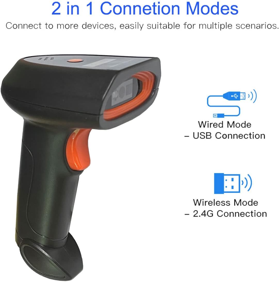 Wireless 1D 2D QR Code Scanner, Pack of 2 J540195