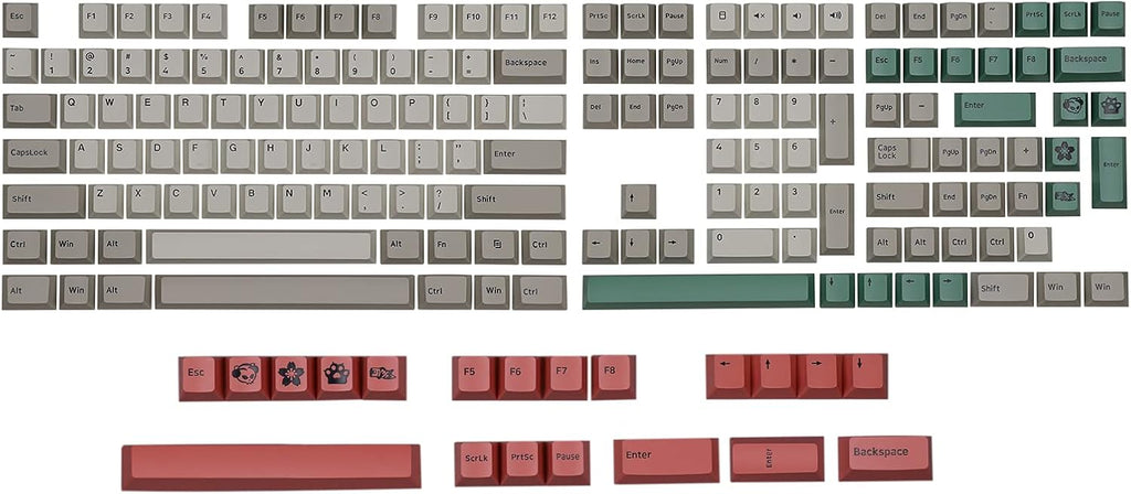 157 Keys Double-Shot PBT Cherry Profile Full Keycaps Set with Storage Box B34523