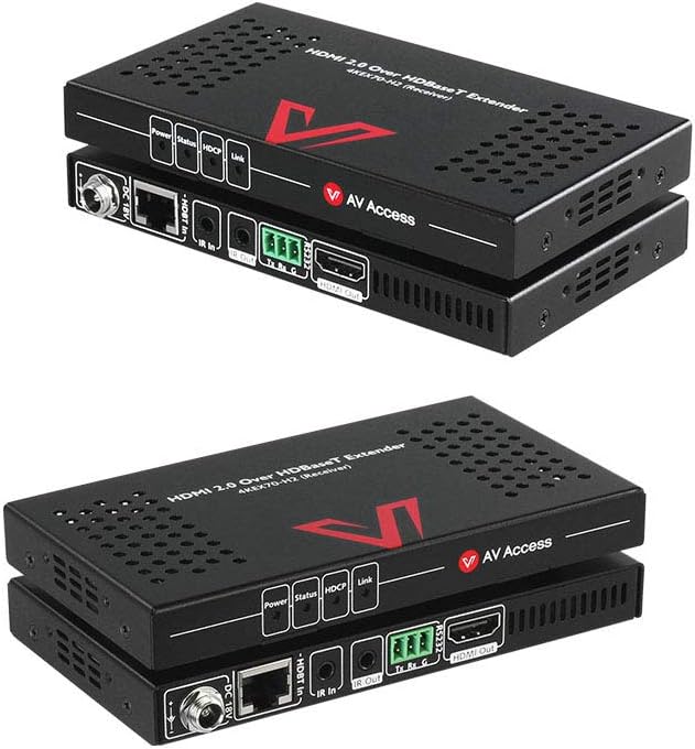 HDBaseT HDMI Extender Over Single Cat5e/6a/Cat7 Ethernet 4K@60Hz 130ft, 1080P@120Hz 230ft, PoE IR RS232 HDCP2.2, HDR, CEC, EDID U542335