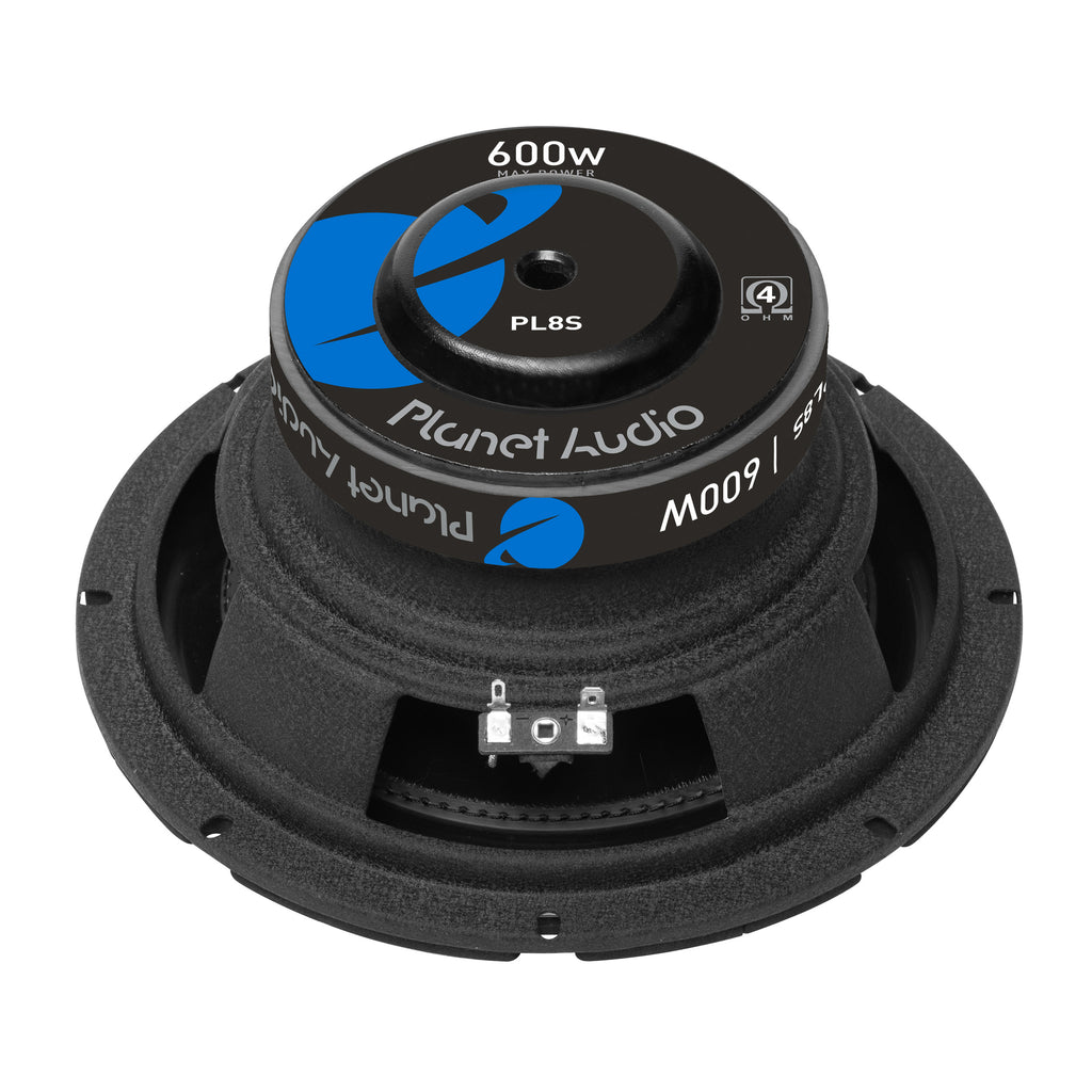 8 Inch Car Audio Subwoofer, 600 Watts Max, Single 4 Ohm Voice Coil D992898