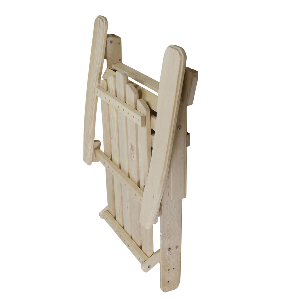 Natural Brown Folding Wooden Adirondack Chair E800