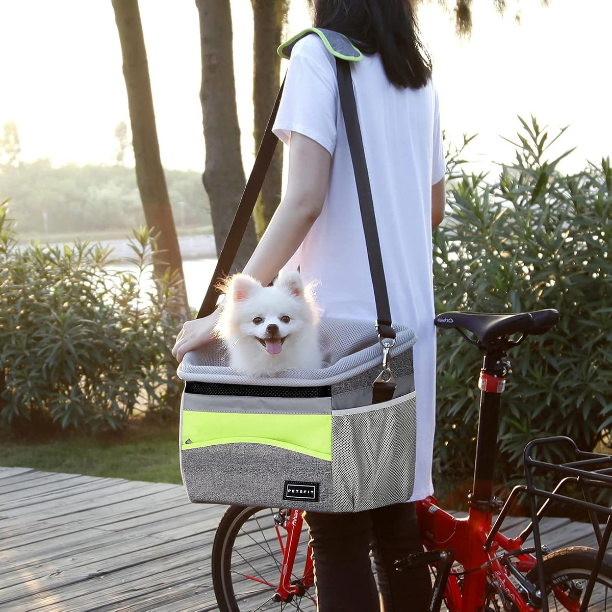 Dog Bike Basket and Dog Car Seat Pack of 2 Y1430