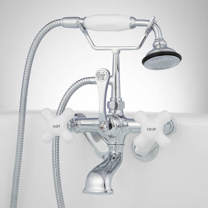 Chrome Wall Mounted Tub Filler Faucet B352