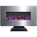 36 in. Metallic Stainless Steel Electric Fireplace W14267