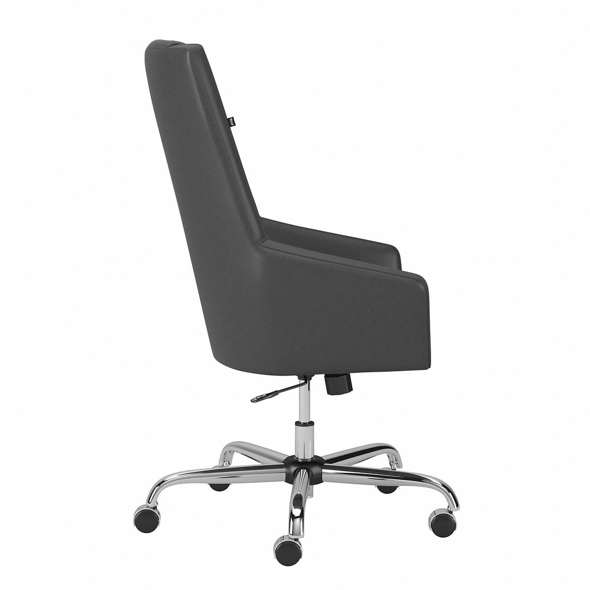 Light Gray Leather High Back Box Chair M964236