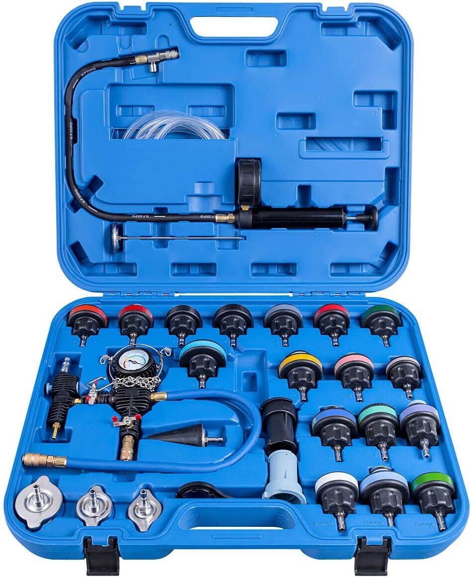 28-Piece Radiator Pressure Tester Cooling System Tool Kit with Carrying Case F15183