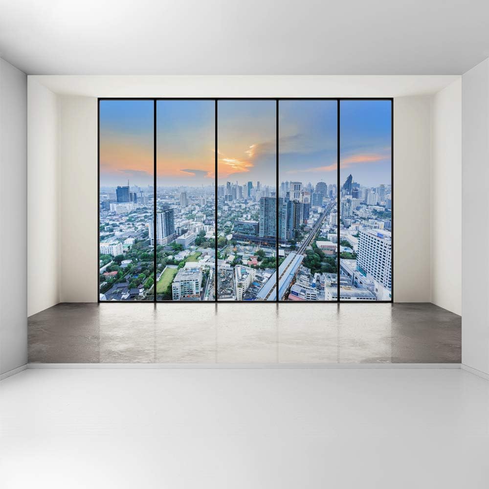 3D Cityscape Removable Wallpaper Wall Sticker 100x144 inches X651048
