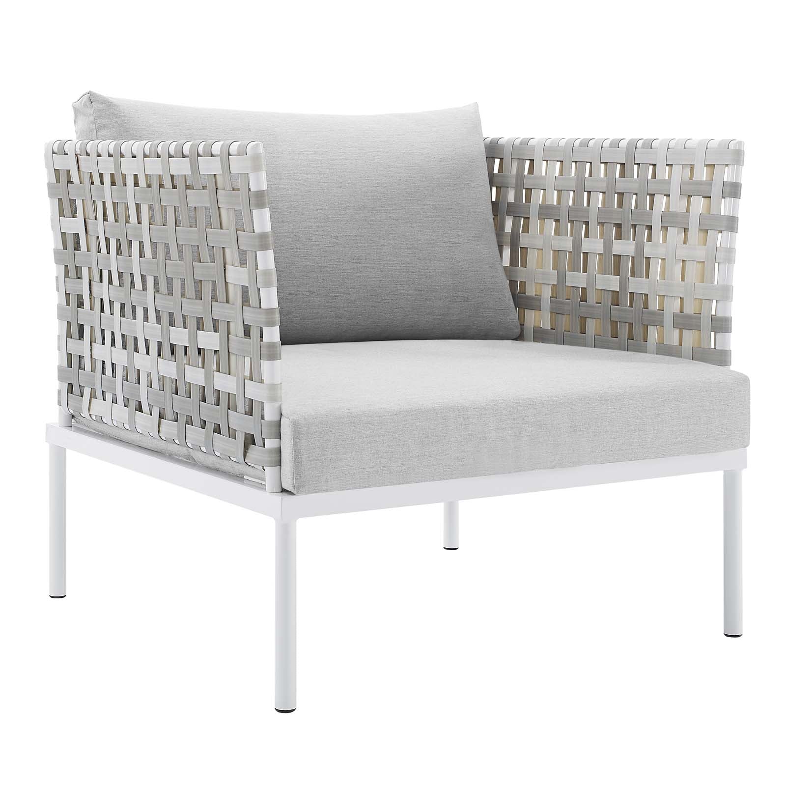 10-Piece Aluminum Outdoor Sectional Sofa Set in Taupe Gray L1796