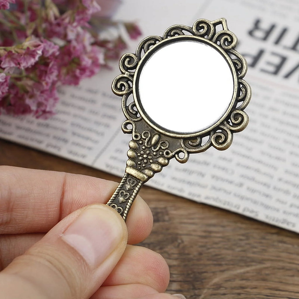 Vintage Metal Frame Mirror Dollhouse Miniature Bathroom Furniture K817245