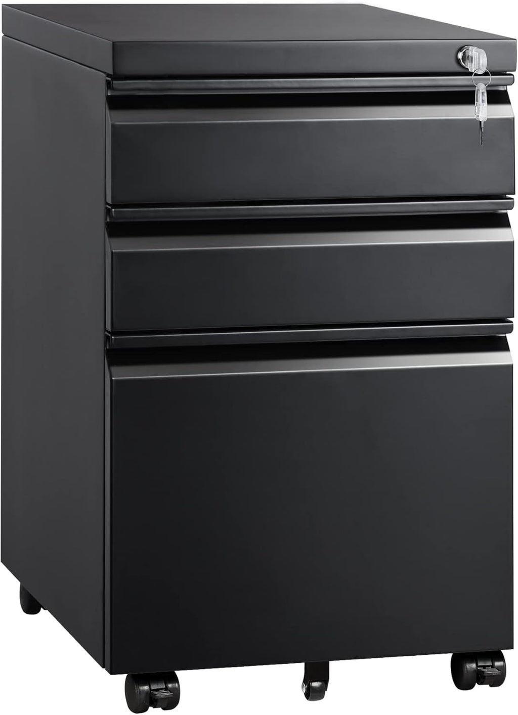 3 Drawer Metal File Cabinet Black K56639