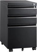 3 Drawer Metal File Cabinet Black K56639