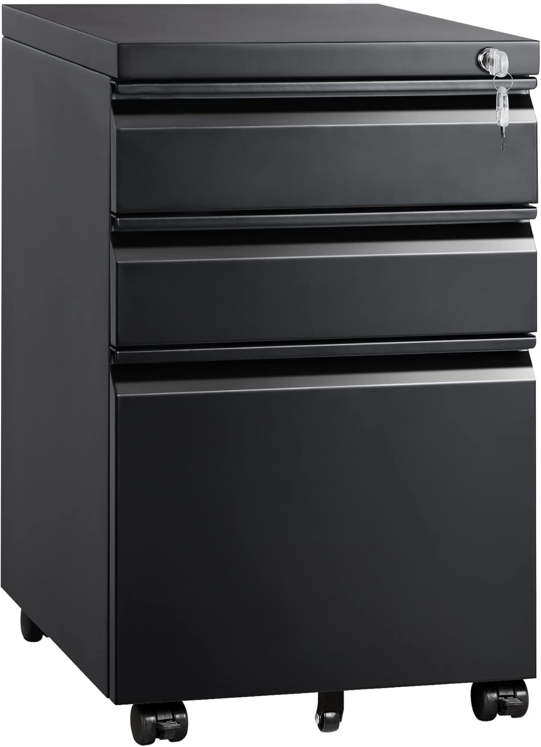 3 Drawer Metal File Cabinet Black K56639