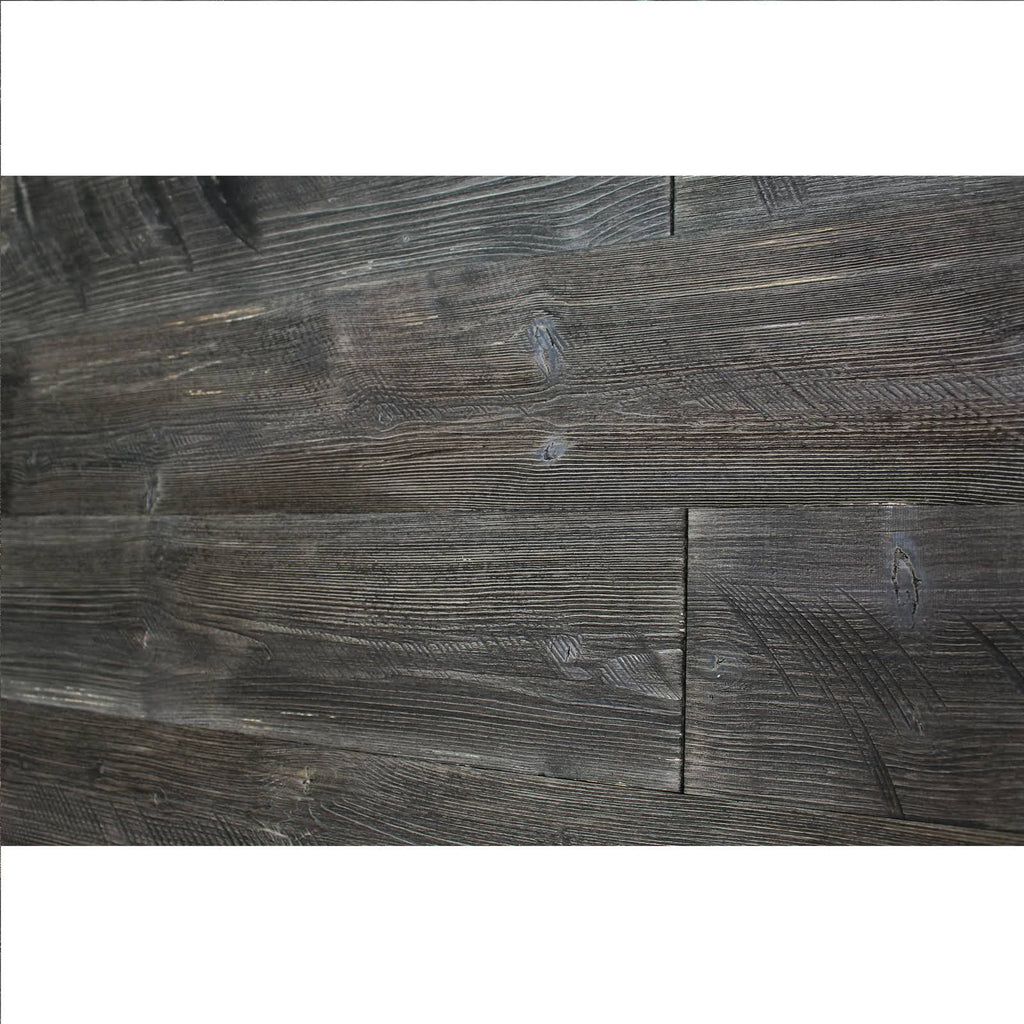 Self-Adhesive Distressed Real Wood Plank Dark Grey A343717