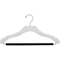 White Wooden Suit Hanger with Velvet Bar, Box of 100 U365089