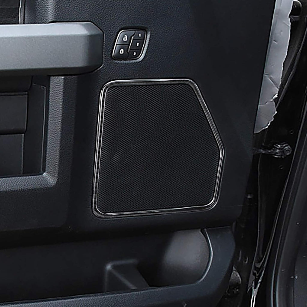 Carbon Fiber Door Loudspeaker Frame Trim Cover 4PCS J12997