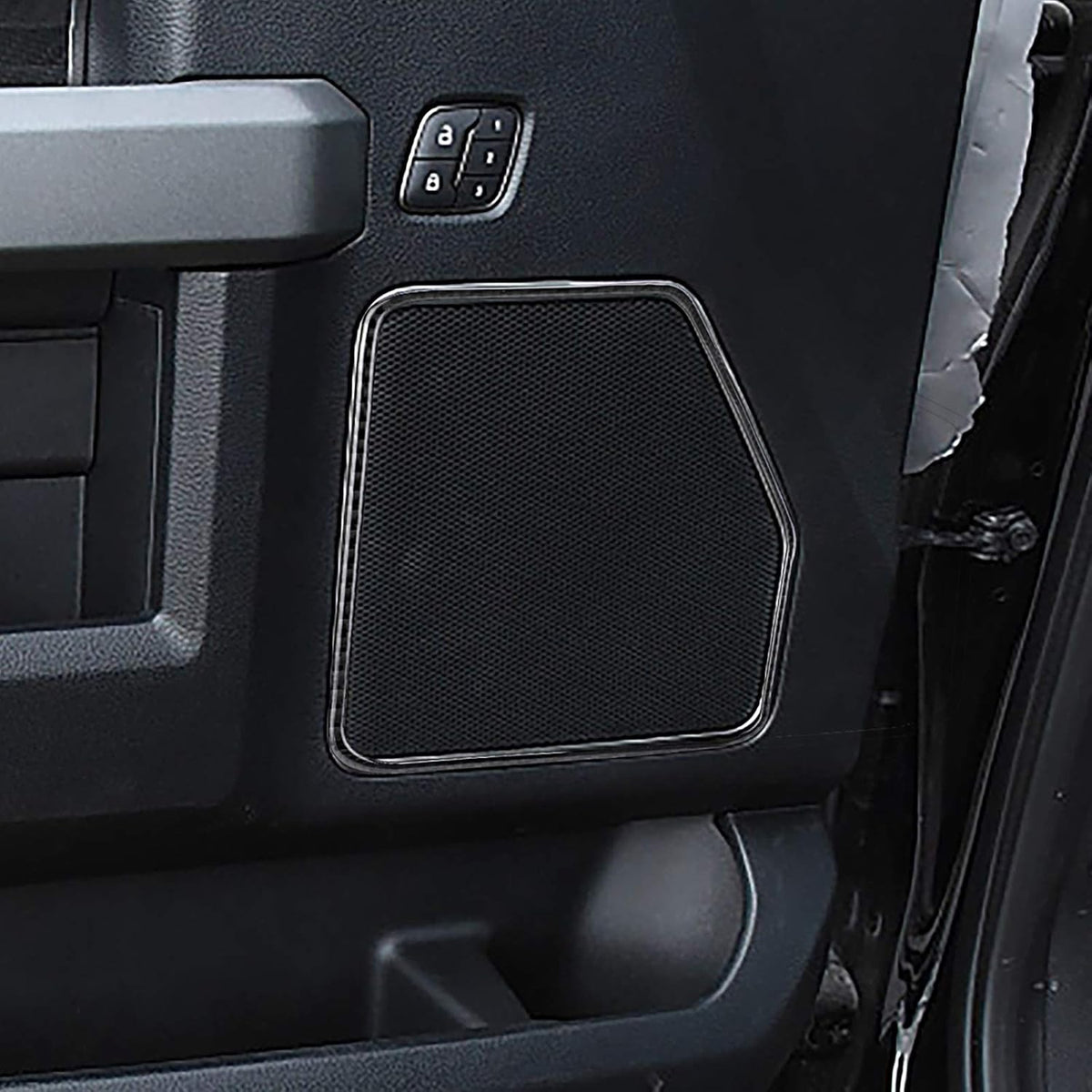 Carbon Fiber Door Loudspeaker Frame Trim Cover 4PCS J12997