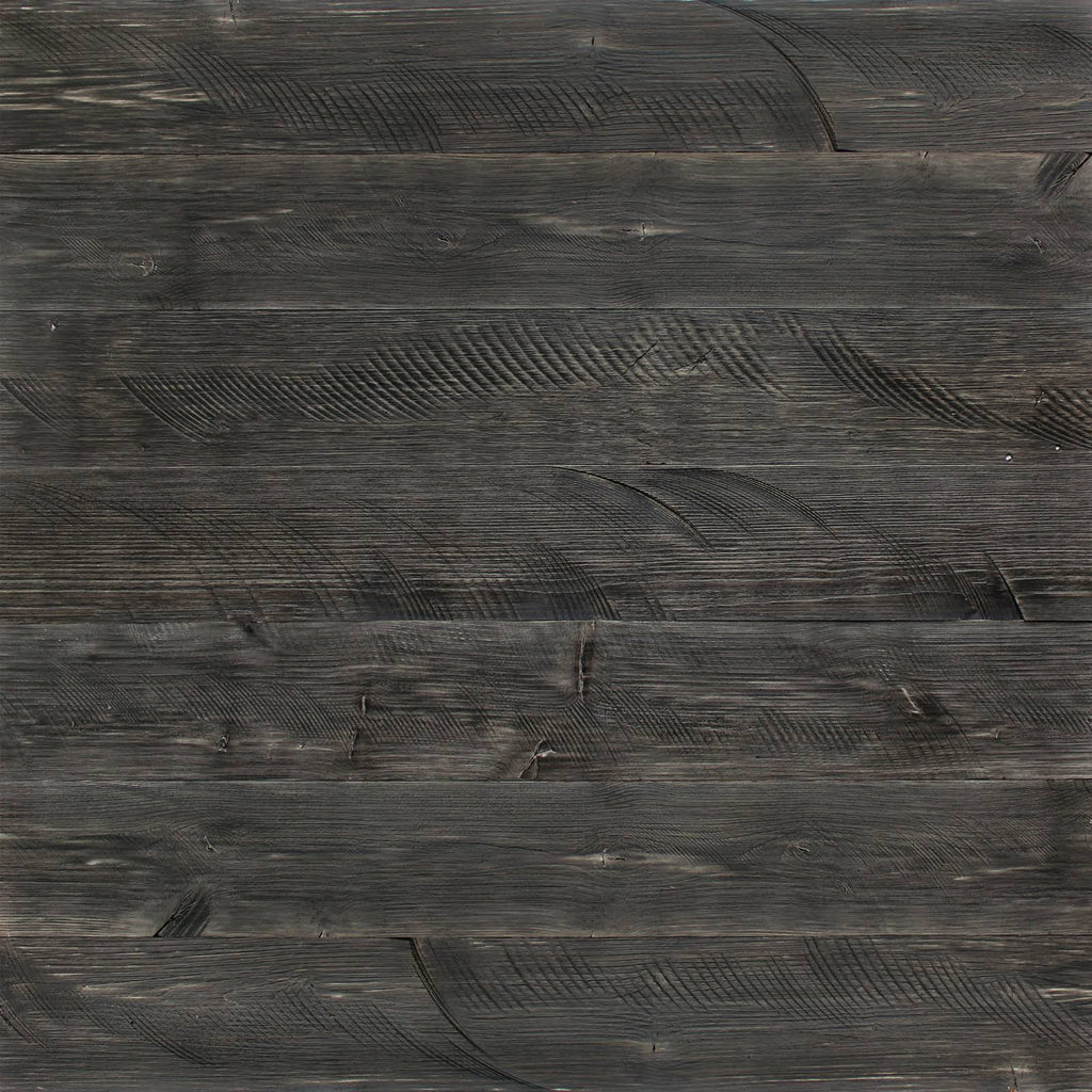 Self-Adhesive Distressed Real Wood Plank Dark Grey A343717