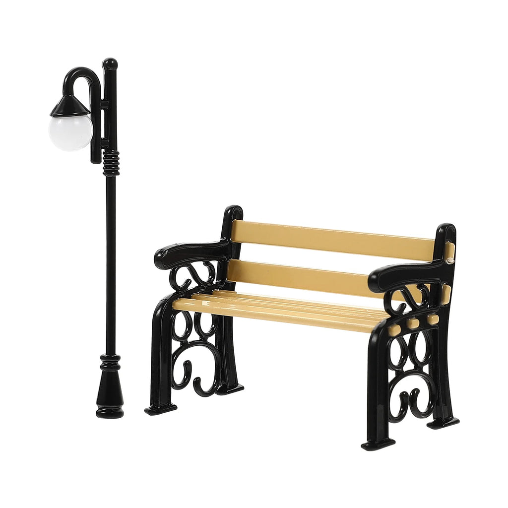 3 Sets Dollhouse Furniture Wooden Model Metal N70498