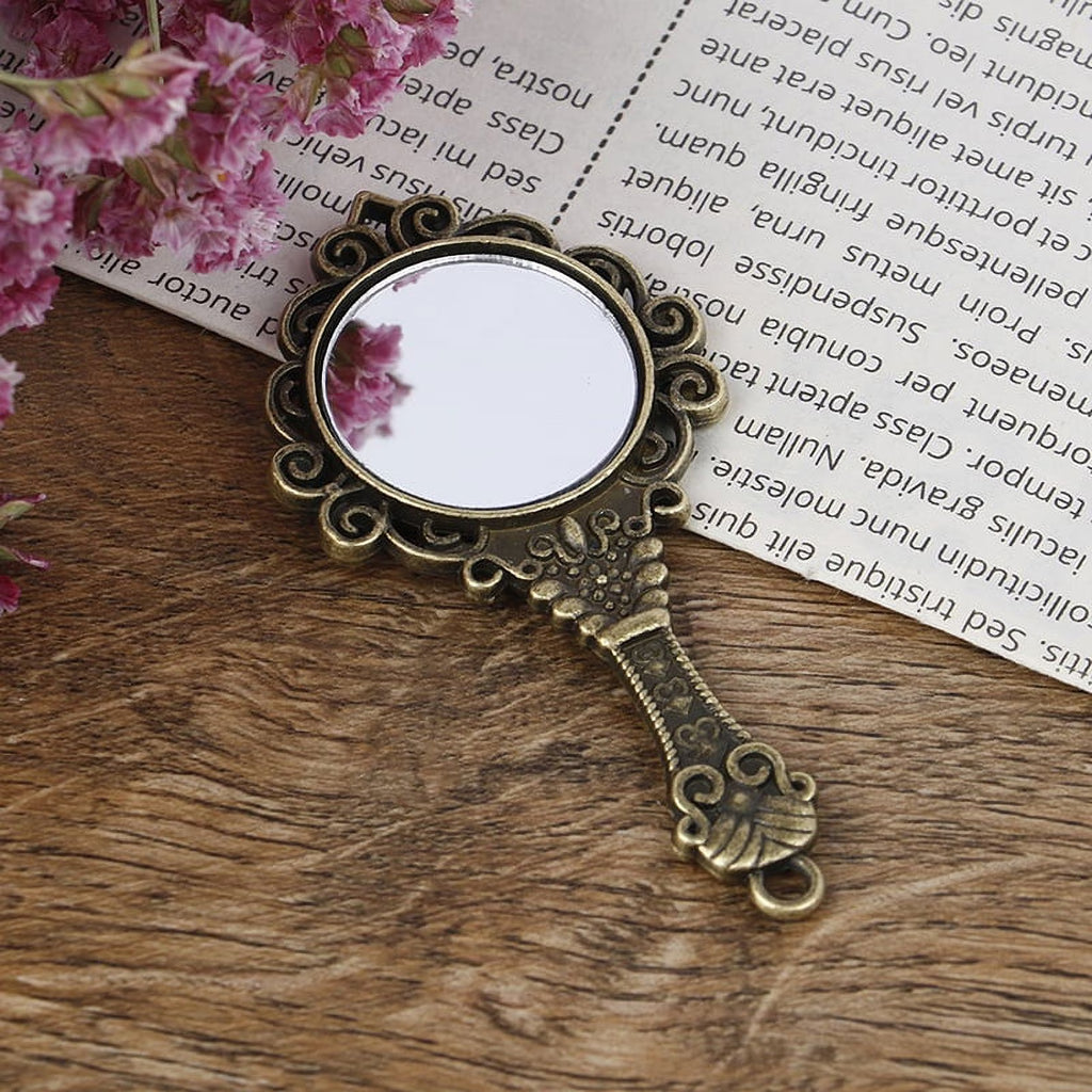 Vintage Metal Frame Mirror Dollhouse Miniature Bathroom Furniture K817245