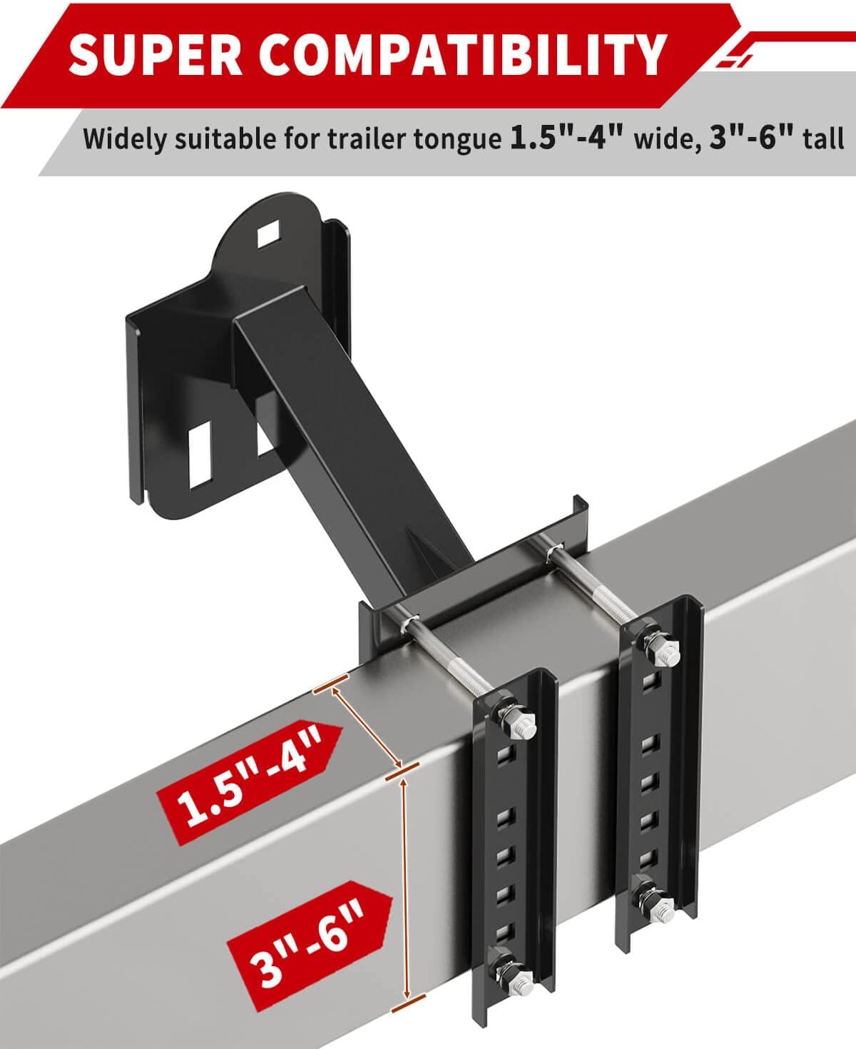 Trailer Spare Tire Mount Carrier, 4 & 5 & 6 Lugs, Pack of 2 Z767