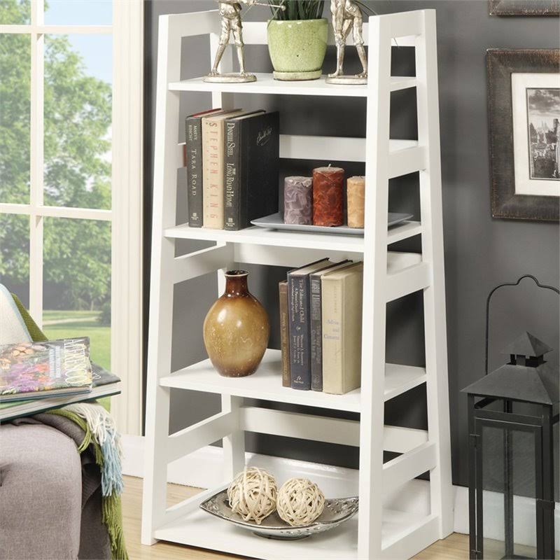 4-Tier White Bookcase A68173