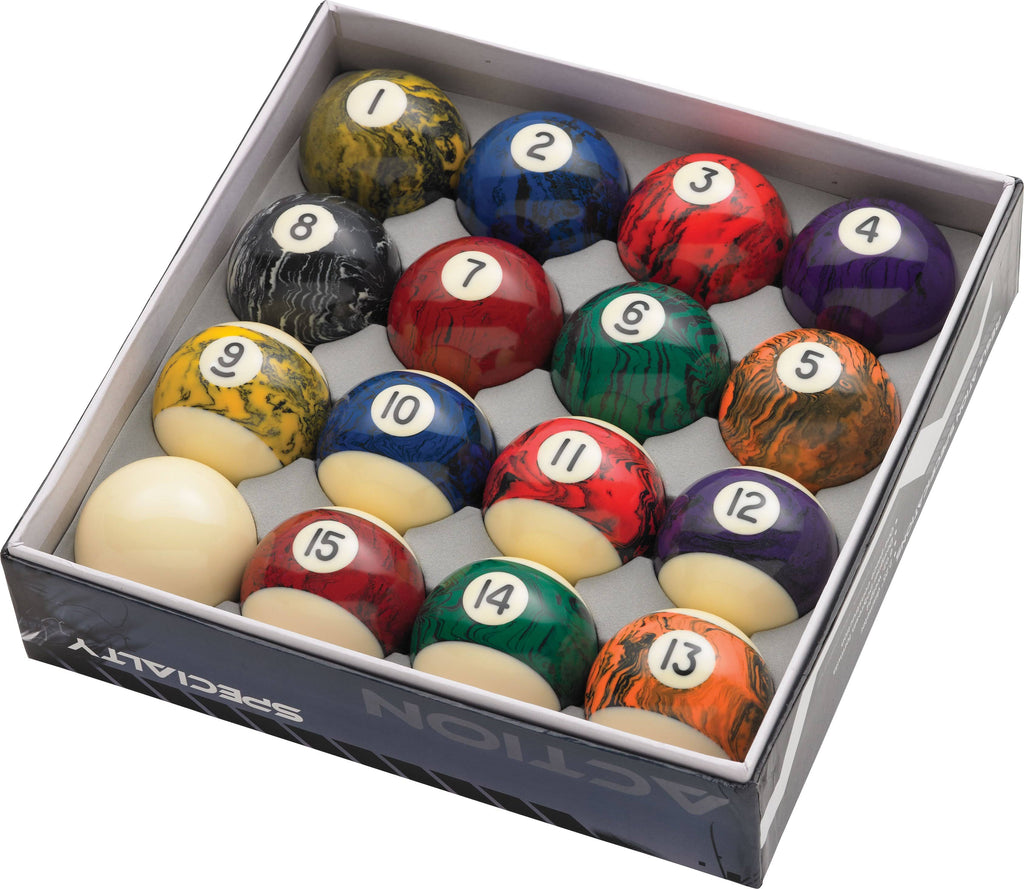 Black Marble Ball Set Billiard Balls I67247
